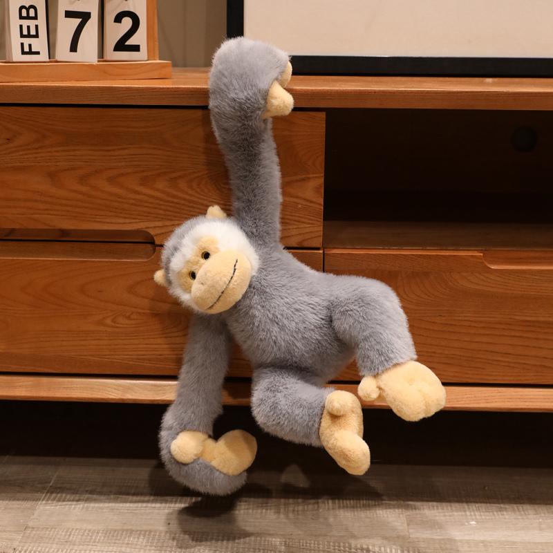 25/30/40cm Lange Arme Affe Plüschtier Puppe Lebensecht Faultier Orang-Utan Puppe Weiches Stofftier Puppe Heimdekoration