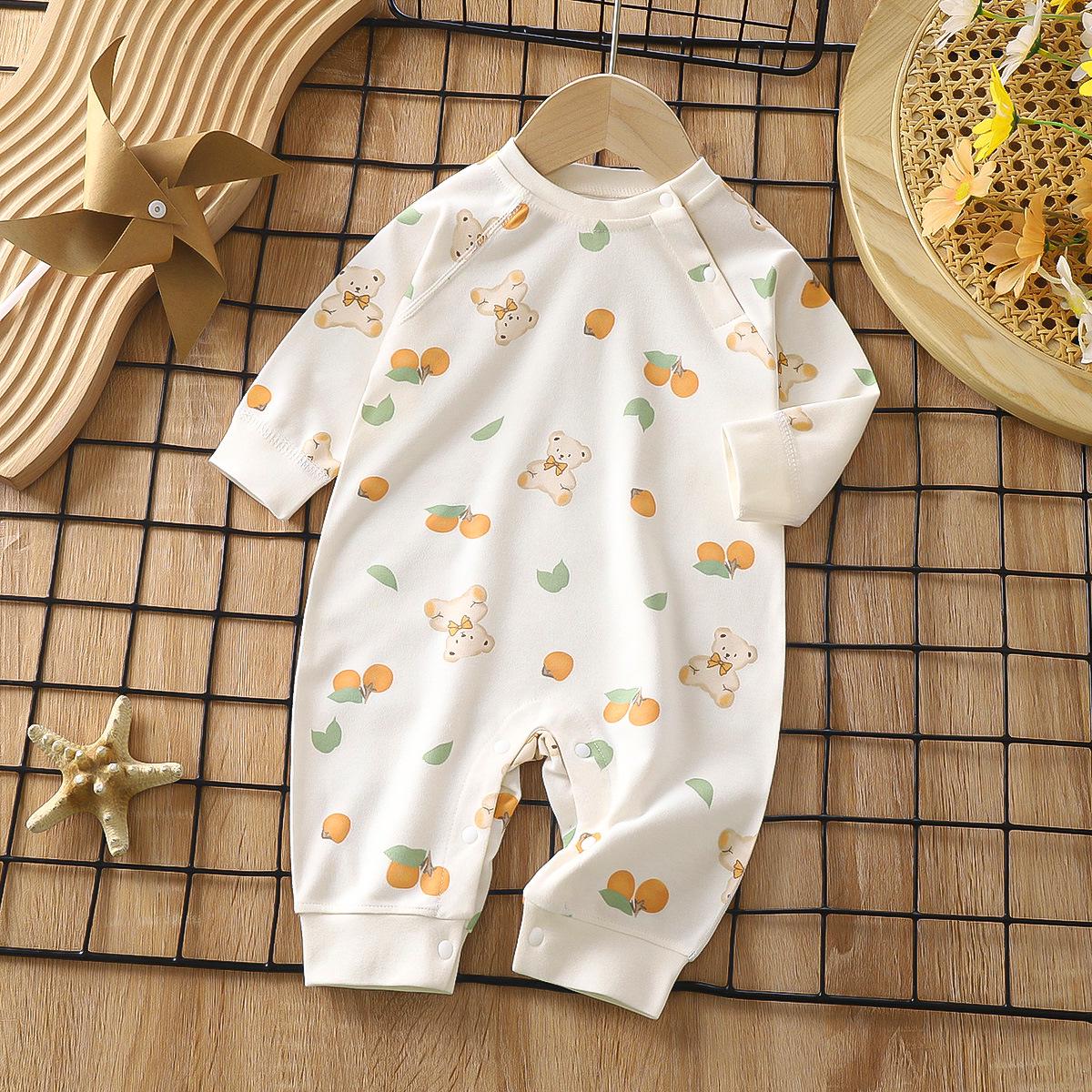 

Дитячий ромпер класу А з чистої бавовни - З довгим рукавом Весняно-осінній Костюм для повзання для новонароджених Піжама для хлопчиків та дівчаток 59 cm