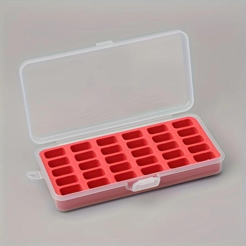

30-cell shuttle box Plastic shuttle box thickened with sponge fixed shuttle box Sewing box tool