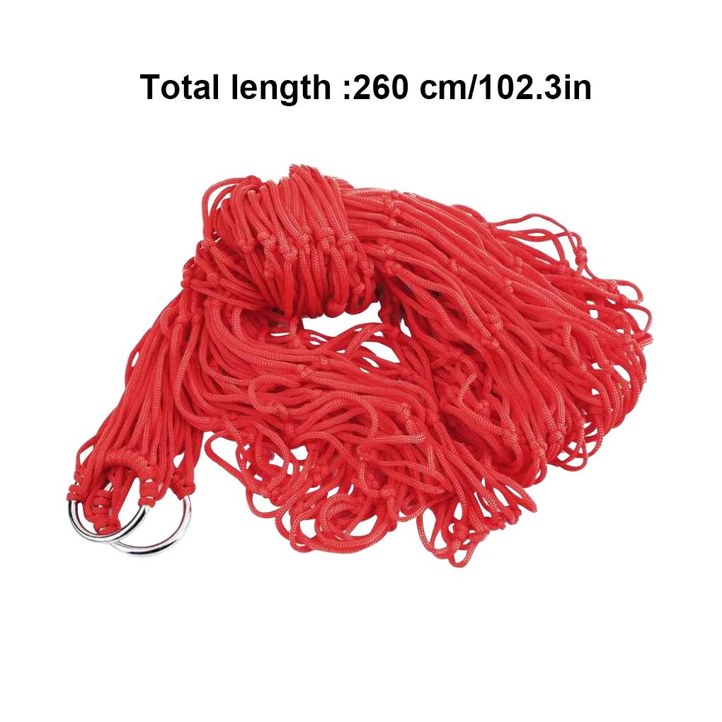 Nylon Hammock Portable Outdoor Single\-Person Mesh Net Sleeping Bed Hammock for Outdoor Travel Camping hamak blue green red