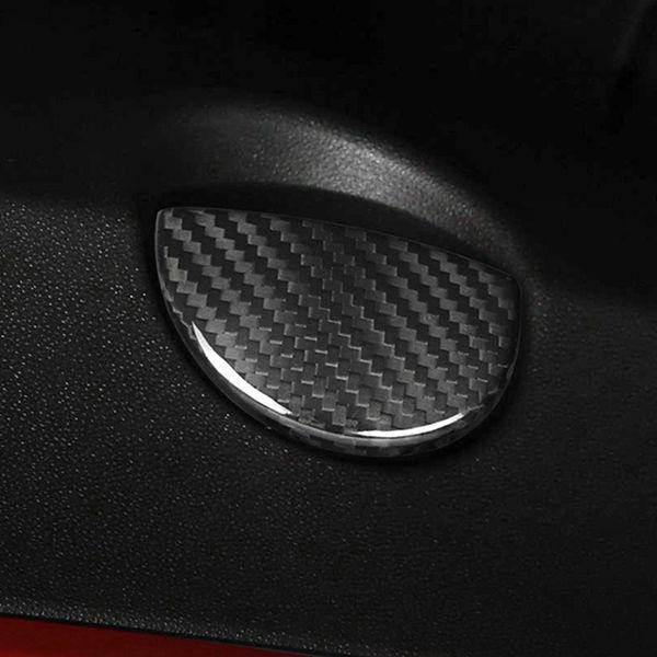 Fiat 500 Carbon Fiber Passenger Glove Box Handle Cover Trim Sticker