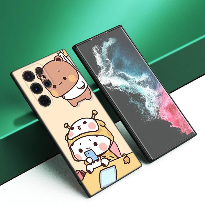

Милый BuBu DuDu черный силиконовый чехол для телефона Samsung Galaxy S23 S21 S20 FE S24 S22 Ultra S10E S10 S9 S8 Plus Samsung S23 Ultra