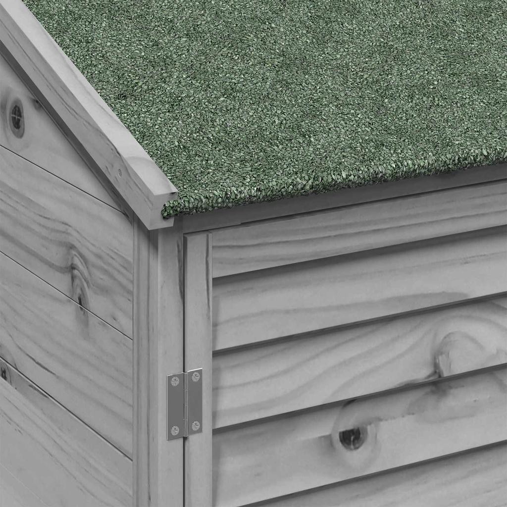 Garden Shed Gray 59 x 56 x 113.5 cm Solid Spruce Wood
