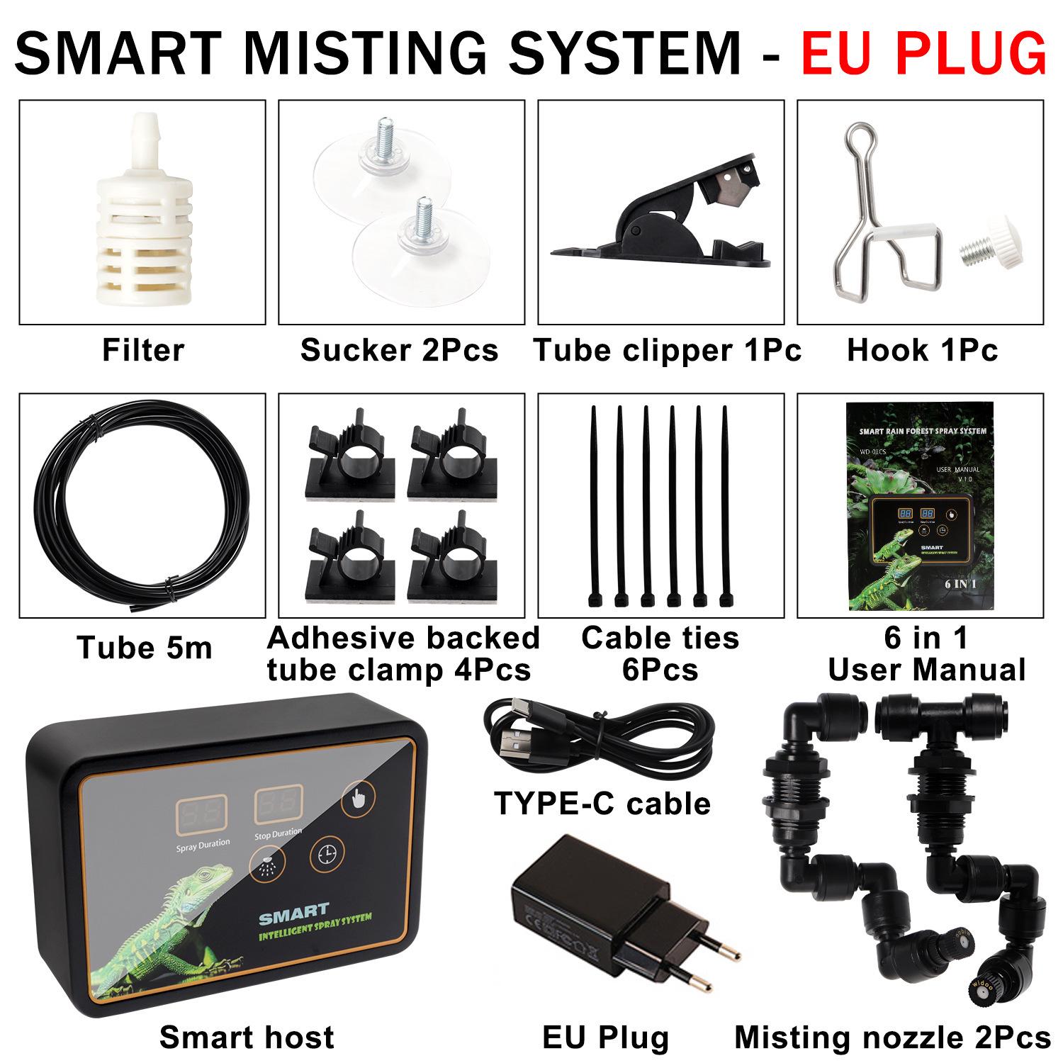 

Умная система распыления для террариума рептилий для увлажнения EU Kit