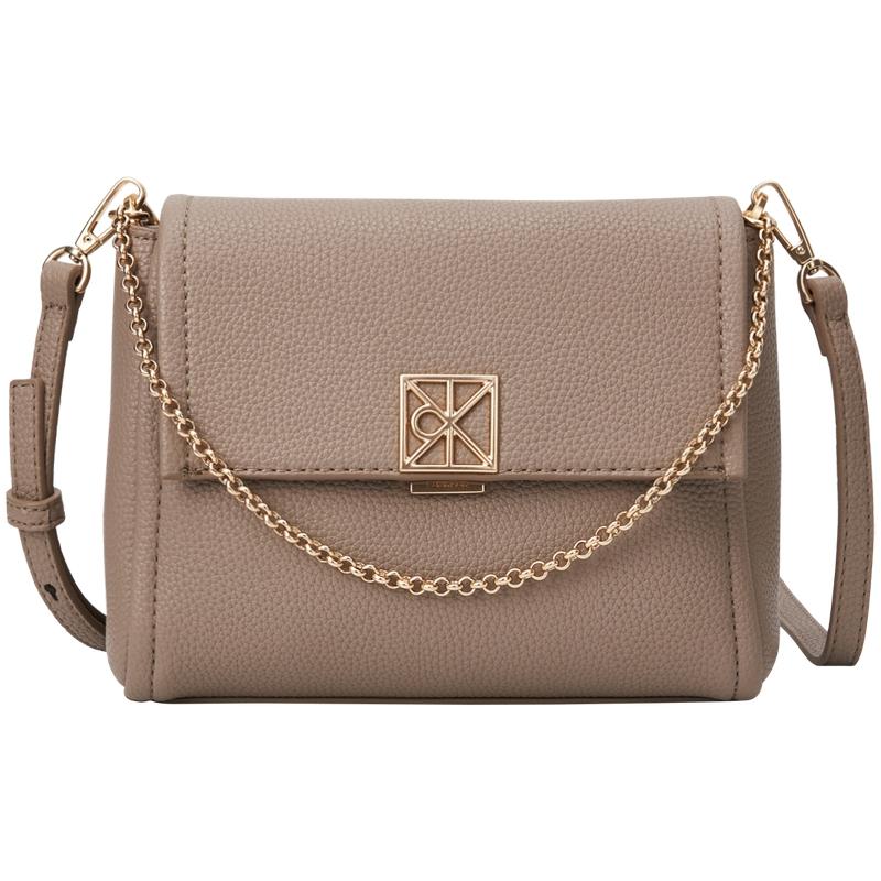 

Calvin Klein Elegant Commuter Brand Monogram Flap Design Shoulder Crossbody Tote Bag Women handbags Sandstone-Brown 4F3511G-VFU Basic Set (Bag)