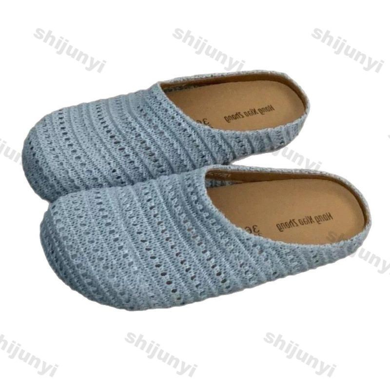 Outdoor Women's Slippers 2025 Summer Slip On Soft Sole Beach Shoes Lightweight Comfortable Casual Shoes Breathable Flats