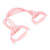 Resistance Band with Handles 6 Tubes Multifunction Fitness Bands for Back Shoulder Home Gym Pink