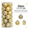 Christmas Hot-Selling Electroplated Ball Set - 24 PVC Tree Decorations
