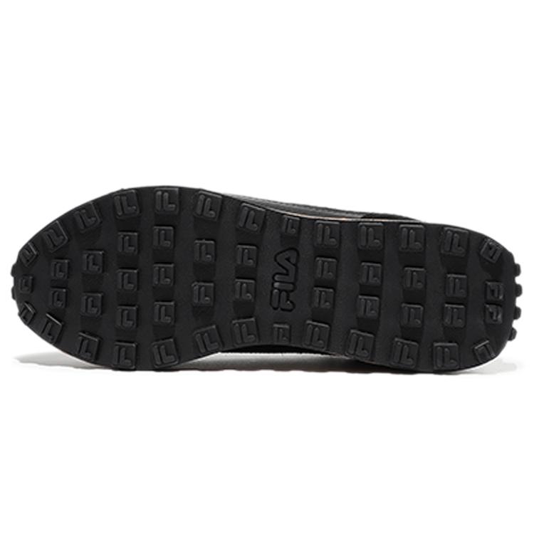 FILA Split Suede Low top Running Shoes Unisex Black Brown Korean Style 1RM01885D_001