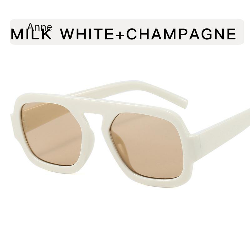 

New Fashionable Square Sunglasses For Men And Women Irregular Sun Glasses Female Retro Unique Ocean Lens Big Eyewear