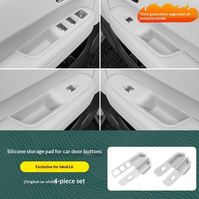 For Li Xiang L6/L7/L8/L9 2025 Car Door Handle Pad Storage Slot Mat Silicone Interior Upgrade