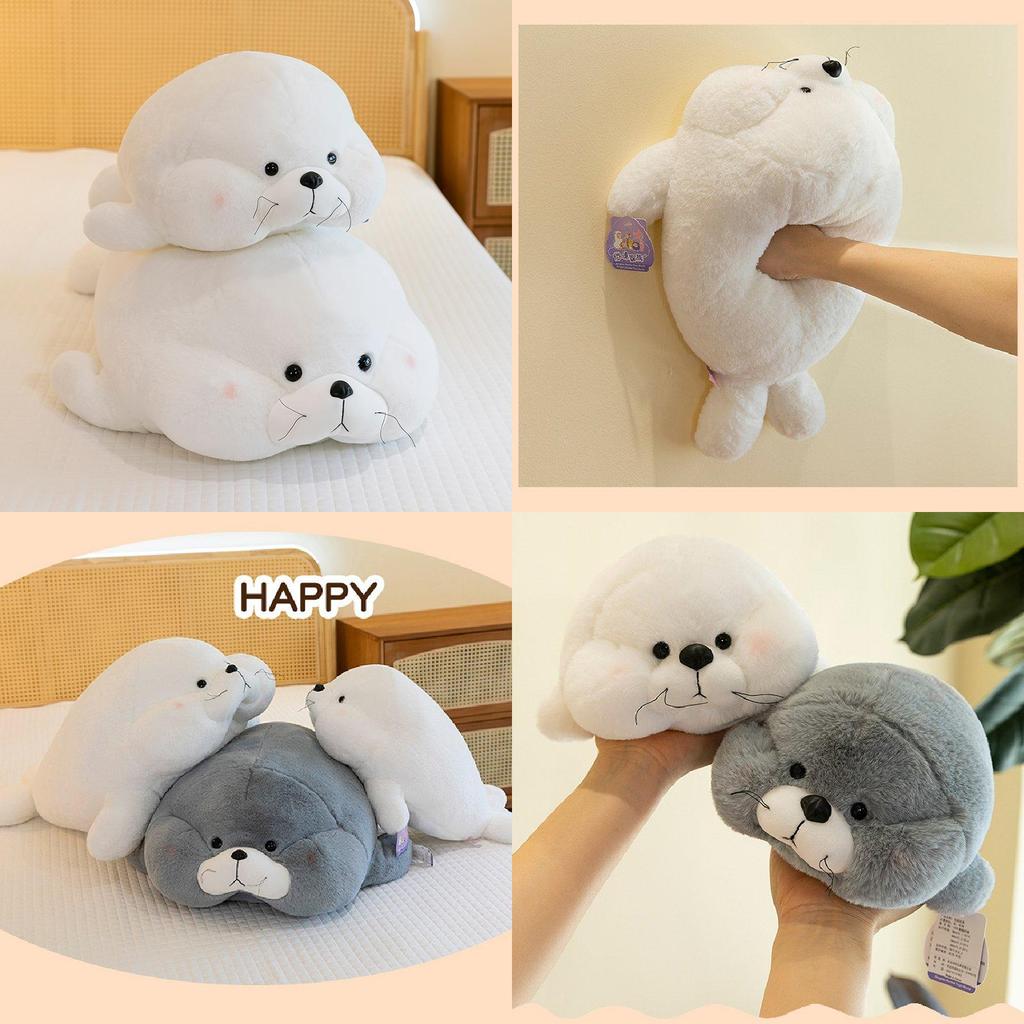 Adorable Large Sea Lion Plush Toy Soft Stuffed Animal Pillow For Cozy Comfort