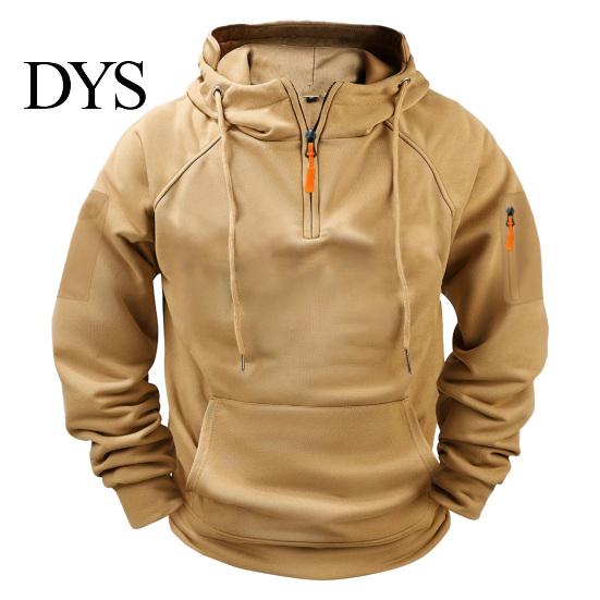 Versatile Active Top for Cycling Men's Quarter Zip Up Hoodies, Long Sleeve Hooded Sweatshirt, Warm Sweatshirt School Daily Wear Casual Fall