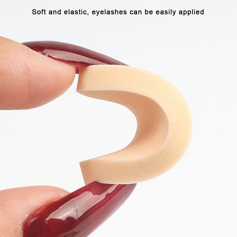 50Pcs Soft Sponge False Eyelash Pads Beginner Lash Map Chart Wispy Lashes Reusable Makeup Puffs Training Eyelash Extensions Tool