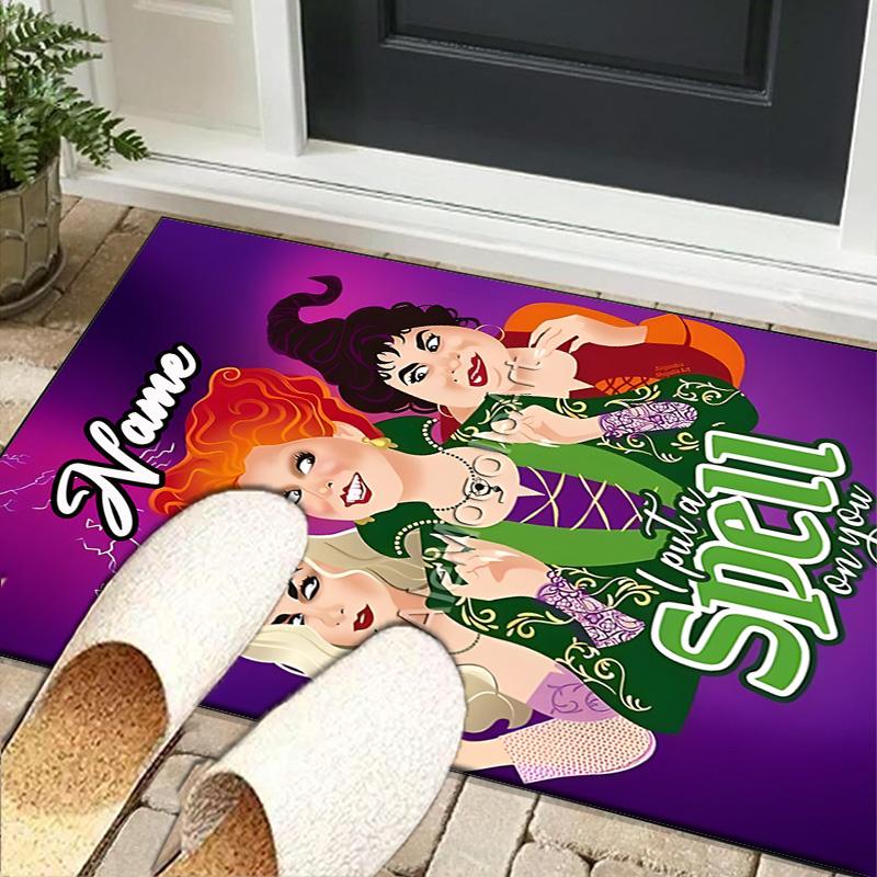 1PC Custom Name Witches Collage Carpet Game rug Area Rug Suitable for Kitchens, Homes, Offices, Living Rooms,Home Decor,Birthday Gift