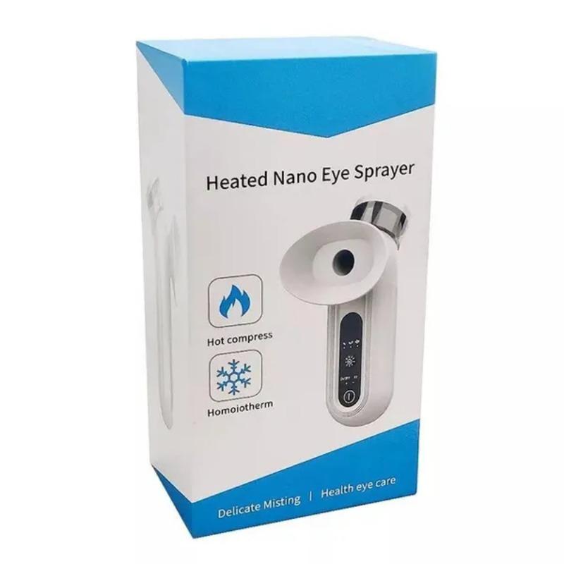 1 PACK Wiederaufladbares tragbares Augen-Dampfgerät mit 3 Modi, 10 ml Fassungsvermögen für trockene Augen, warme Kompresse, Gesichtsdampf, Linderung trockener Augen, Damen Mode, Haus Garten