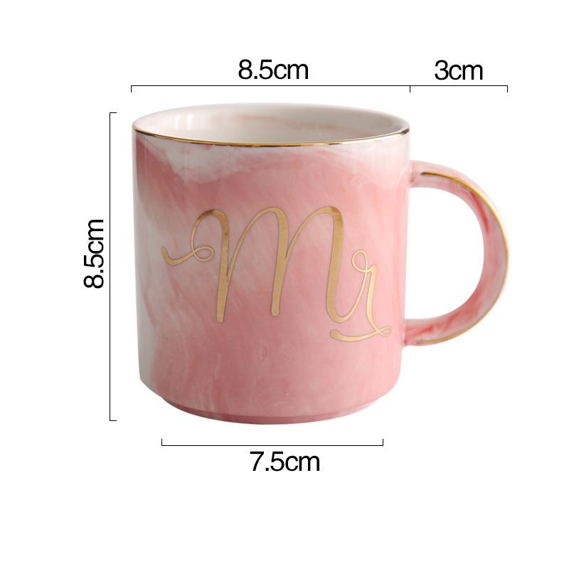 Marble Design Ceramics Mug 400ml Couple Cup Home Office Coffee Tea Cup
