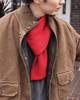 TAVARAT Ribbed Made in Solid 3-Second Scarf, Men's, Japan, Color, Compact, Tps-112R (Red-Navy)