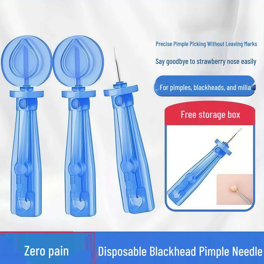 Ultra-Fine Tip Disposable Pimple and Blackhead Removal Needle