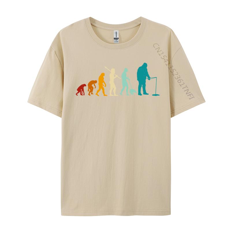 Ice Fishing Evolution Ice Fishing Evolution Joke Tops T Shirt Round Collar Male T Shirt Simple Style TeeShirt Fashionable