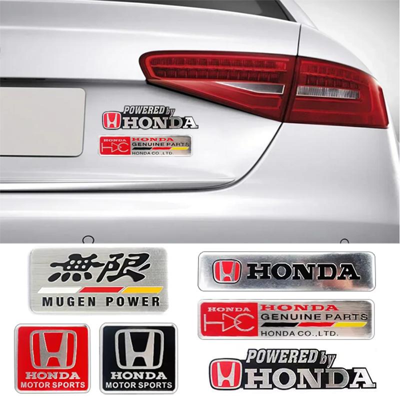 pgnkd1 Car Logo Aluminum Label Stickers Decorative Accessories For Honda Civic Fit Jazz Accord Pilot CRV Odyssey Passport City Shuttle