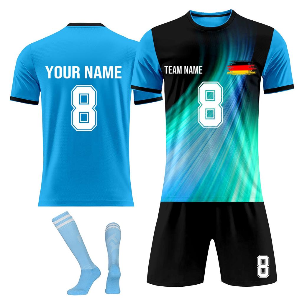 Personalised Shirts Kit Mens Girls With Name Number Custom Football Jerseys For Boys Training Suit