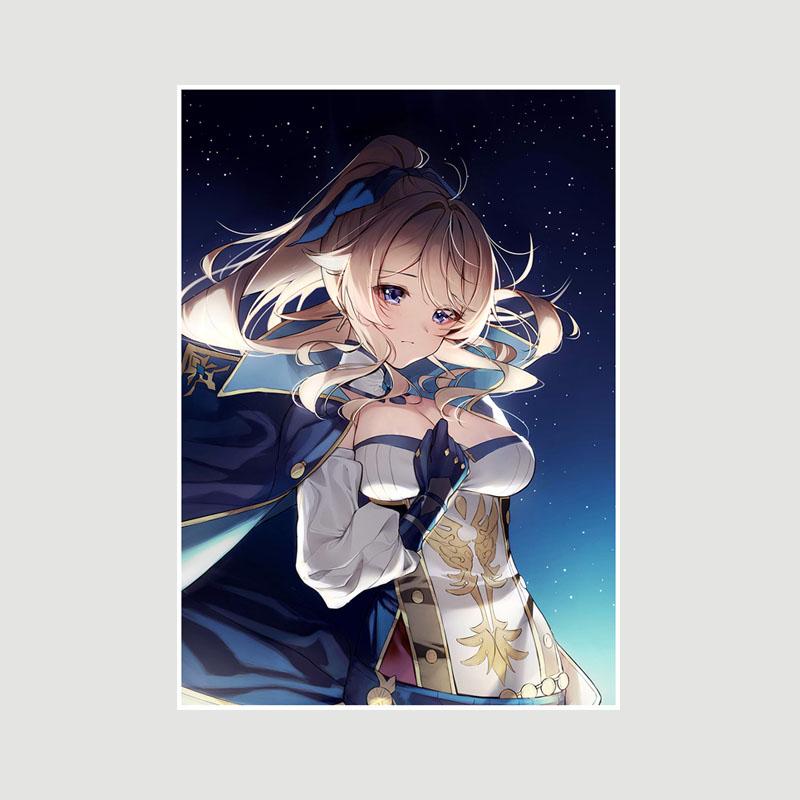Genshin Impact Series Posters White Paper Anime Girl Poster Mural Home Decor Study Bedroom Bar Cafe Decoration Painting Wall Art Prints