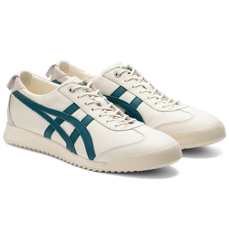 ONITSUKA TIGER Mexico 66 Ex Retro Versatile Sports Leather Durable Low-Top Casual Urban Commuting Running Shoes Unisex Sneaker White Blue 1183B889-200