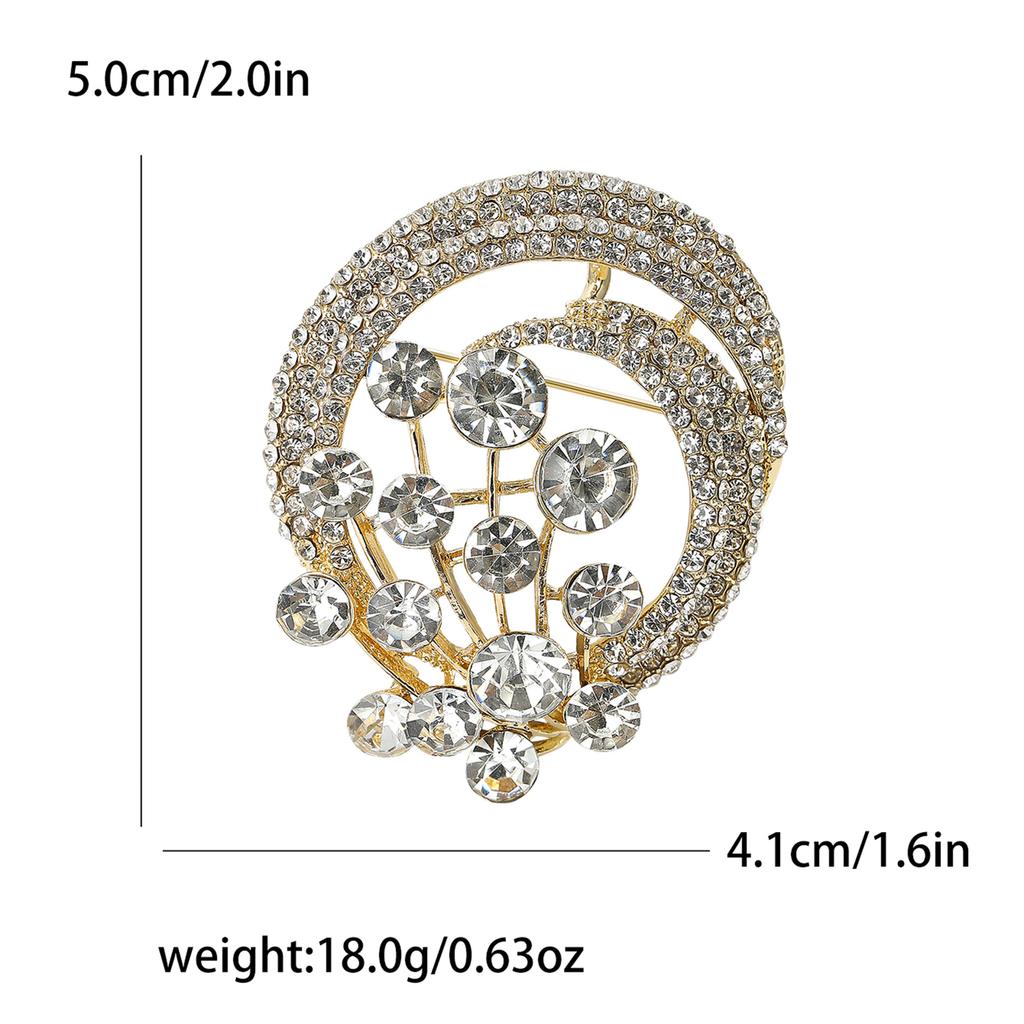Creative Retro Alloy Rhinestone Hot Air Balloon Brooch High-End Exquisite Women'S Clothing Corsage Jewelry Pin