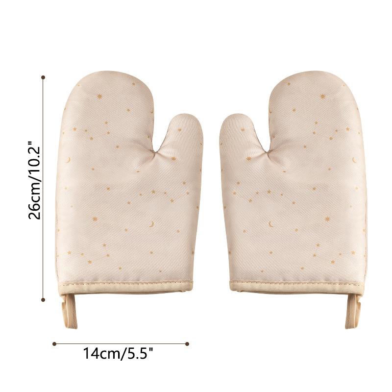 Cotton And Silicone Baking Gloves Microwave Oven Gloves Household Insulation Gloves Oven Anti-Scalding Glove Kitchen Baking Tool