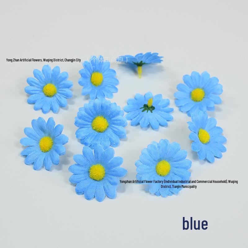 Silk Daisy Chrysanthemum Flowers 4cm for Children's Day Dance Wreath, Wristband, Flower Box, and DIY Arrangement.