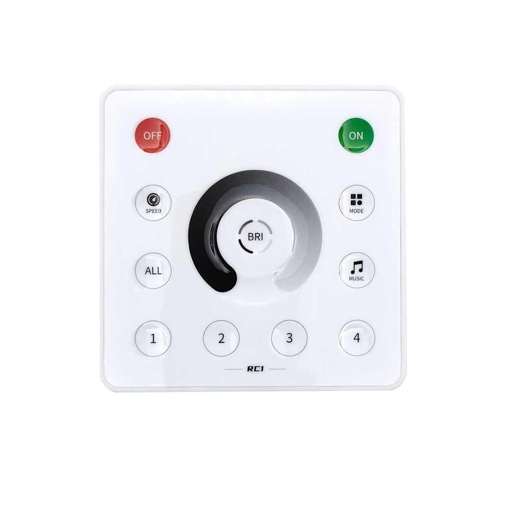 SP631E PWM Single Color LED 2.4 Controller, Suitable for DIM 5050 FCOB LED Light Strip, DC5V-24V, White, Push Button, Manual Operation