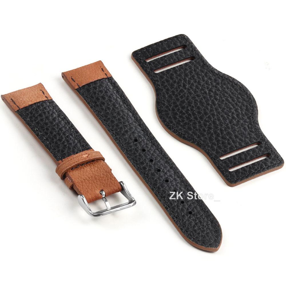 Vintage Oil Wax Genuine Leather Watch Straps 18mm 20mm 22mm Brown Coffee Black Watchbands Watch Tray Bracelet for Men Wrist Band