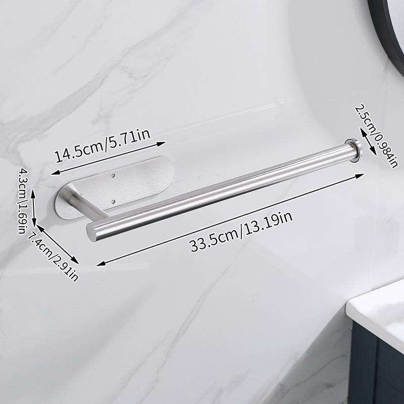 Vintage Style No-Punch Stainless Steel Toilet Paper Holder and Storage Rack.