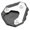 Motorcycle Kickstand Enlarger Aluminium Alloy Side Stand Extension Plate Pad Replacement for CB500X 2019+(Black )