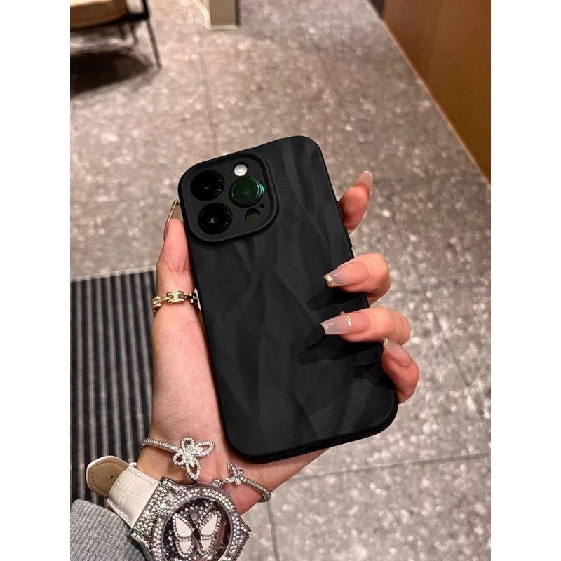 

Soft Case Ruched Iphone14 Silicone Stylish Apple iPhone 16 pro Rice White