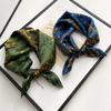 Lightweight Floral Silk Scarf 53x53cm Womens Square Neck Wrap Winter