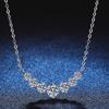 Micro Set Zircon Straight Row Smile Necklace Women Charming Collarbone Chain Fashion Jewelry