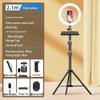 Dual Phone Live Streaming Stand with Multi-Camera Holder and Fill Light for Douyin