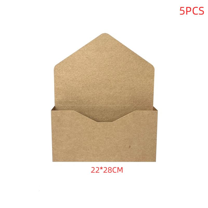 *5Pcs Creative Envelope Flower Boxes Hand-folded Flowers Gift Bag Florist Bouquet Packaging Materials DIY Wedding Party Supplies