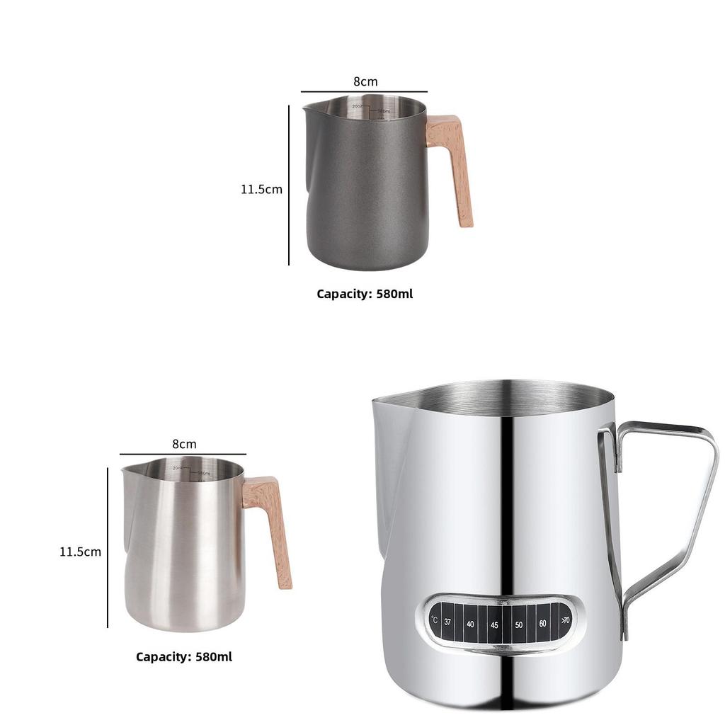 Reusable Stainless Steel Milk Frothing Pitcher With Precise Spout For Caf And Home