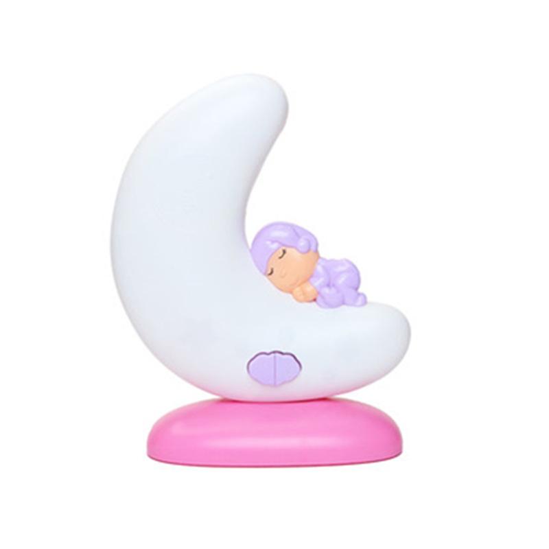 Children'S Moon Soothing Music Night Light Baby Early Education Puzzle Sleep Bluetooth Prenatal Education Toy 0-3 Years Old