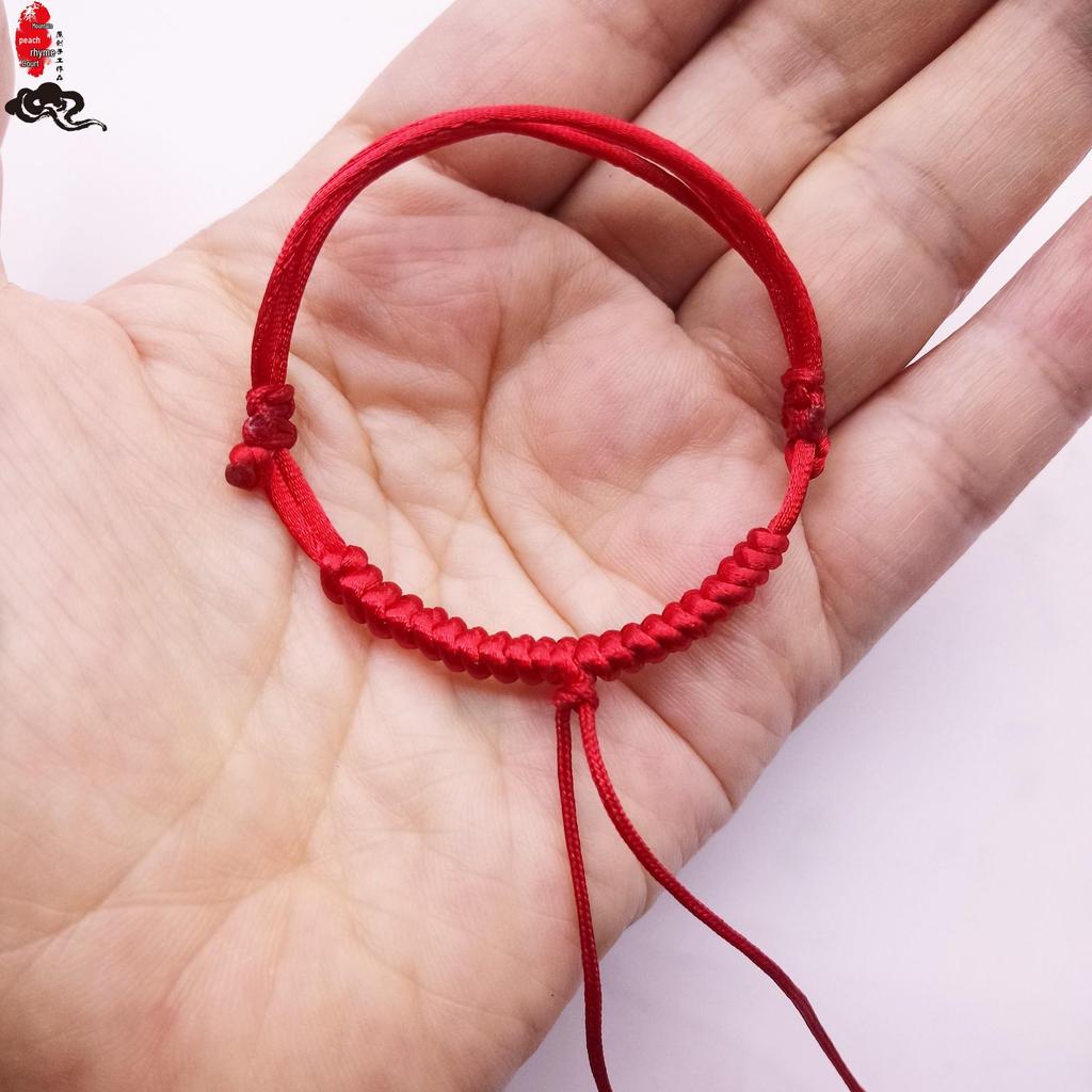 Unisex Baby Colorful Red Rope Anklet Bracelet with Gold, Silver & Jade Charms