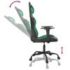 Gaming Chair with Massage Function Black and Green Artificial Leather