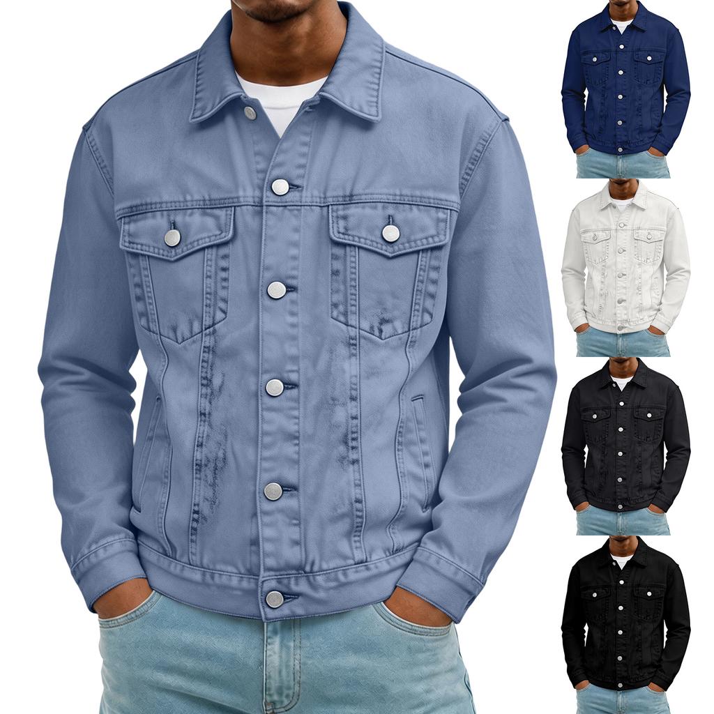 Heren Oversized Denim Jas Casual Streetwear Bovenkleding