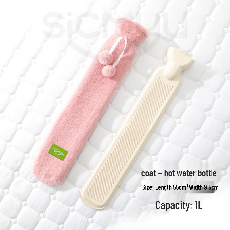 German Velvet Extra Long Plush Hot Water Bottle