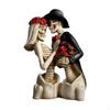 19cm Halloween Couple Skeleton Figure, Desktop Decoration, Handmade Craft, Collectible, Multipurpose