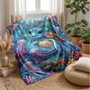 Oceanic Dreamscape Theme Blanket Lightweight Warm Flannel Blanket Decorative Throw Blanket for Home Decoration