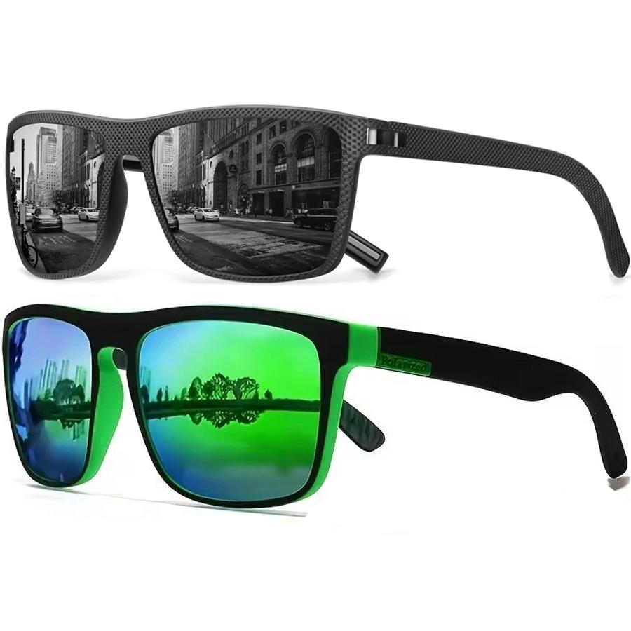 2Pack New Polarized Sunglasses Men Women Trendy Retro Sun glasses Outdoor Sports Fishing Hiking Driving UV400