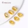 DIY Leather Cord Bracelet Fittings 18K Gold Plated Clasp End Cap Spacer Bead Connector Findings,Leather Cords End Tip Beads Caps